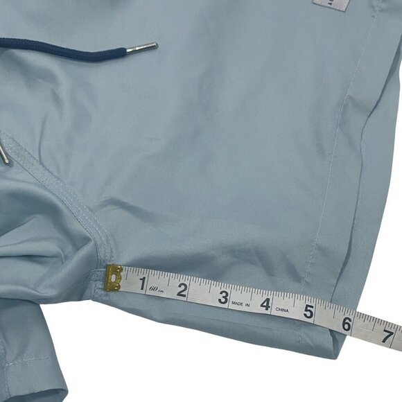 Allfenix Mens Light Blue gray Swim Shorts W/ Elastic Waist & Drawstring Size M - Picture 11 of 11
